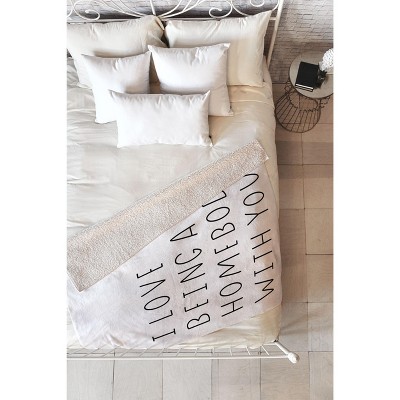 Allyson Johnson Being A Homebody With You Sherpa Fleece Blanket - Deny Designs