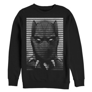Men's Marvel Black Panther Striped Profile Sweatshirt - 1 of 3