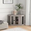 PawHut Conner Dog Crate Furniture, End Table Dog Kennel Furniture with Cushion, Pet Crate for Dog Indoor Use, Walnut Brown - 2 of 4