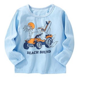MyKids-USA Toddler Boy Cartoon Pattern Crewneck Casual Shirts - 1 of 4