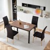 VYNXARIA Black Velvet High Back Nordic Dining Chair Modern Fabric Chair with Golden Color Legs, Set Of 4 - 2 of 4