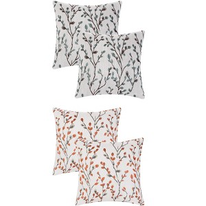 Unique Bargains Floral Pattern Decoration Pillow Cases for All Seasons 4 Pcs - 1 of 4