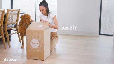 White and Gray HEPA-13 Air Purifier with Planter