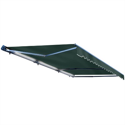 ALEKO 16 x 10 feet Motorized LED Half Cassette Patio Retractable Awning 16'x10'