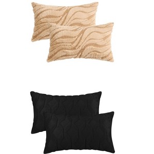 REGALWOVEN 4 Pcs Solid Soft Throw Pillow Covers for Living Room, Sofa, Couch - 1 of 4
