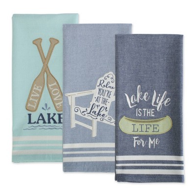 3pk Cotton Lakeside Dishtowel Set - Design Imports