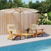 vidaXL Adirondack Chair Cushions 2 pcs in Classy Beige Oxford Fabric - Durable Outdoor/Indoor Cushions with Soft Foam Fiber Filling - 2 of 4