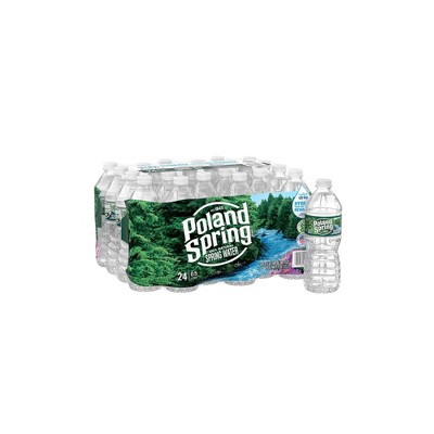 Poland Spring - 100% Natural Spring Water - 16.9 oz - Plastic Bottle (Pack of 24)
