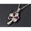 Anna-Kaci Women's Swarovski Crystal Elements Silver Tone Pendant Necklace with Unique Clover Design, Adjustable Chain, Adds Sparkle - Fish - 3 of 4