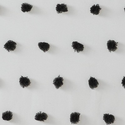 Sophie White and Black Polka Dot Shower Curtain