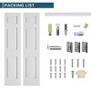 SMARTSTANDARD 78.4 in. H 3-Panel White Primed Hollow Core Bifold Door with Hardware Kit, Pre-drilled Doors - 4 of 4