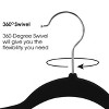Elama Home Velvet Heavy Duty Hangers with Stainless Steel Swivel Hooks Set of 30 - 2 of 4