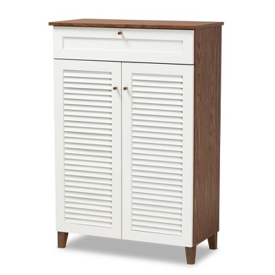 Buy Velvic Sheesham Wood Shoe Cabinet With Storage Drawers (Walnut