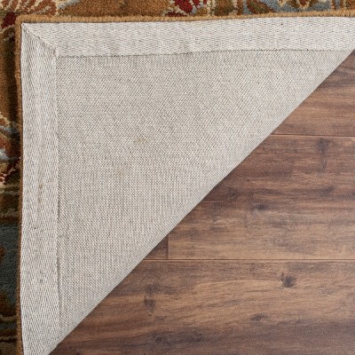 Elegant Heritage Blue and Brown Hand-Tufted Wool Area Rug, 4' x 6'