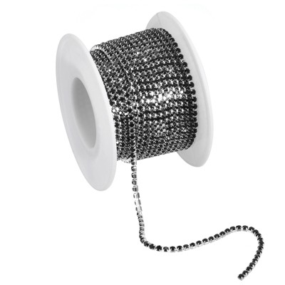 Unique Bargains Bags Clothing Decoration Crystal Rhinestone Sew on Close Claw Chain Trim