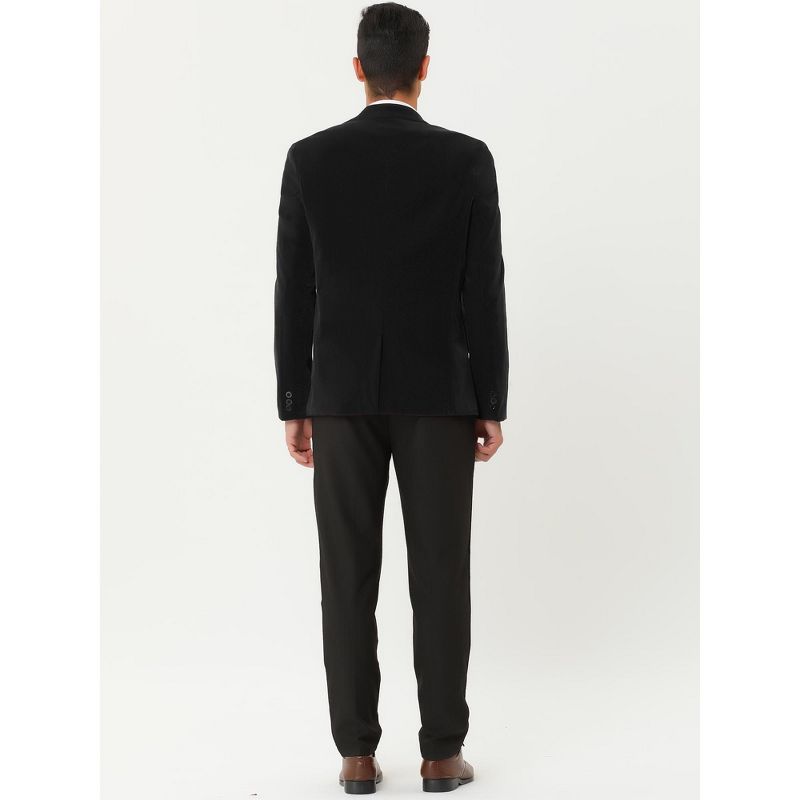 Lars Amadeus Men's Velvet Blazer One Button Party Prom Tuxedo Dinner Suit Blazer, 5 of 7