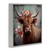 Stupell Industries Cow with Vintage Florals Framed Giclee Art - 2 of 4