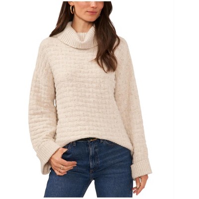 Vince Camuto Womens Mixed Stitch Knit Sweater