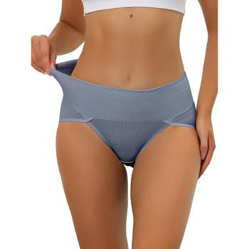 Allegra K Women's High Waist Tummy Control Color-block Available In Plus  Size Brief Light Blue Medium : Target