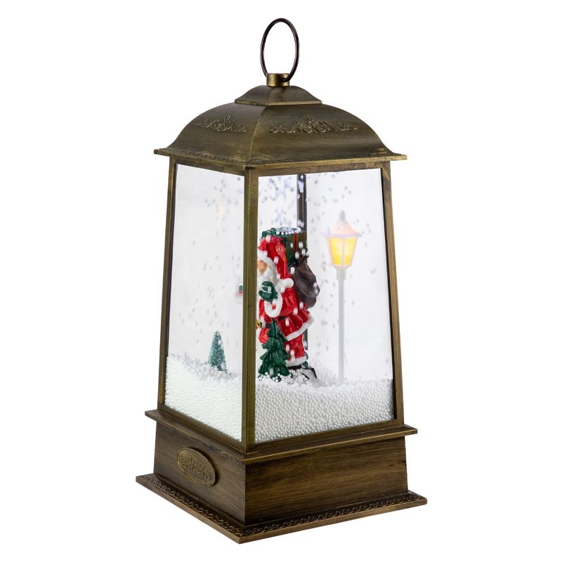 Northlight 13.5" LED Lighted Snowing Musical Santa Christmas Lantern, 2 of 5