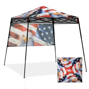 EAGLE PEAK 8x8ft Pop Up Canopy with Sidewall, 8x8 Base 6x6 Top - 1 of 4
