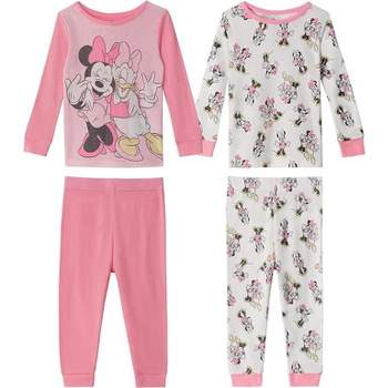 Disney Baby Girl's Minnie Mouse 4-piece Cotton Pajama Set