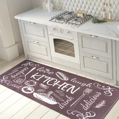 Black Rectangular Non-slip Anti-Fatigue Kitchen Mat