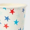 5ct Popcorn Bucket White Red Blue Star Round Disposable Food Carriers - Sun Squad™ - 3 of 3