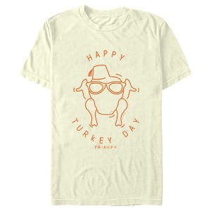 Men's Friends Happy Turkey Day Icon T-Shirt - 1 of 4