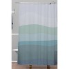 June Journal Calming Ocean Waves Shower Curtain Blue - Deny Designs: Zig Zag Pattern, Microfiber, Machine Washable - 2 of 4