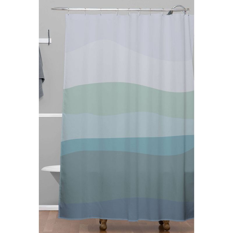June Journal Calming Ocean Waves Shower Curtain Blue - Deny Designs, 3 of 8