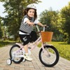 Safstar 14" Kid's Bike with Height-Adjustable Handlebar & Saddle, Handbrake & Coaster Brake, Detachable Training Wheel, Gift for 3-5 Years Old Kids - 3 of 4