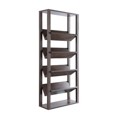 55 Metal and Wood 5 Tiered Wall Shelf White - Olivia & May