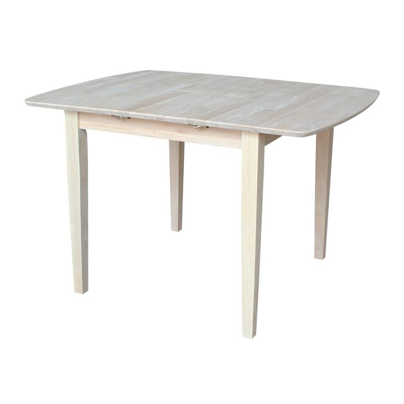 30&#34; Extendable Dining Table with Butterflyand Shaker Styled Legs Unfinished - International Concepts, 5 of 12
