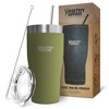 Healthy Human Stainless Steel Tumbler with Straw & Lid | (32oz, Olive) - 4 of 4