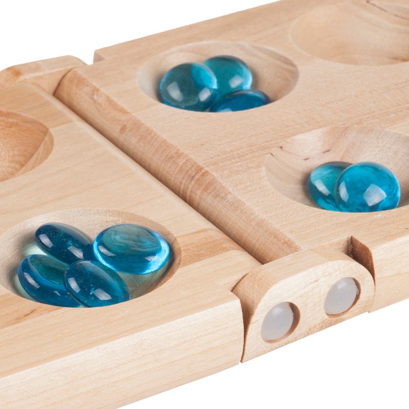 Toy Time Wooden Kids' Folding Mancala Game With 48 Crystal Pieces - Blue, 4 of 5