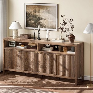 Coucheta 65.8 Inch Fluted Sideboard Cabinet with 4 Doors & 2 Drawers, Modern Storage Cabinet for Dining Room, Living Room, Entryway - 1 of 4