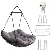 CAVINAS Outdoor Swing Chair with Cushion and Anti-Slip Safety Rings,Porch Swing for Bedroom, Garden, Courtyard,Gray - 4 of 4