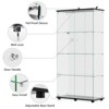 APRILSOUL Glass Display Cabinet, Double Doors, Floor Standing Display Cage, for Living Room Bedroom Office - 4 of 4