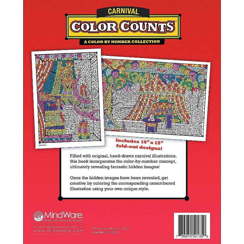 MindWare Color Counts: Carnival - Coloring Books, 2 of 3