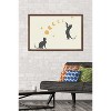Trends International Episodic Drawing - Cat And Moon 1 Framed Wall Poster Prints - 2 of 4