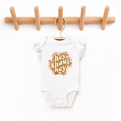 The Juniper Shop Hey Ghoul Hey Colorful Baby Flutter Sleeve Bodysuit