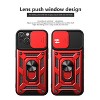 Reiko Kickstand Ring Holder with Slide Camera Cover TPU Magnetic Car Mount for APPLE IPHONE 15 In Black - 3 of 4