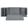 YOOCOZZ Queen Size Murphy Bed with USB Ports, Mini Wardrobes & Drawers - 4 of 4