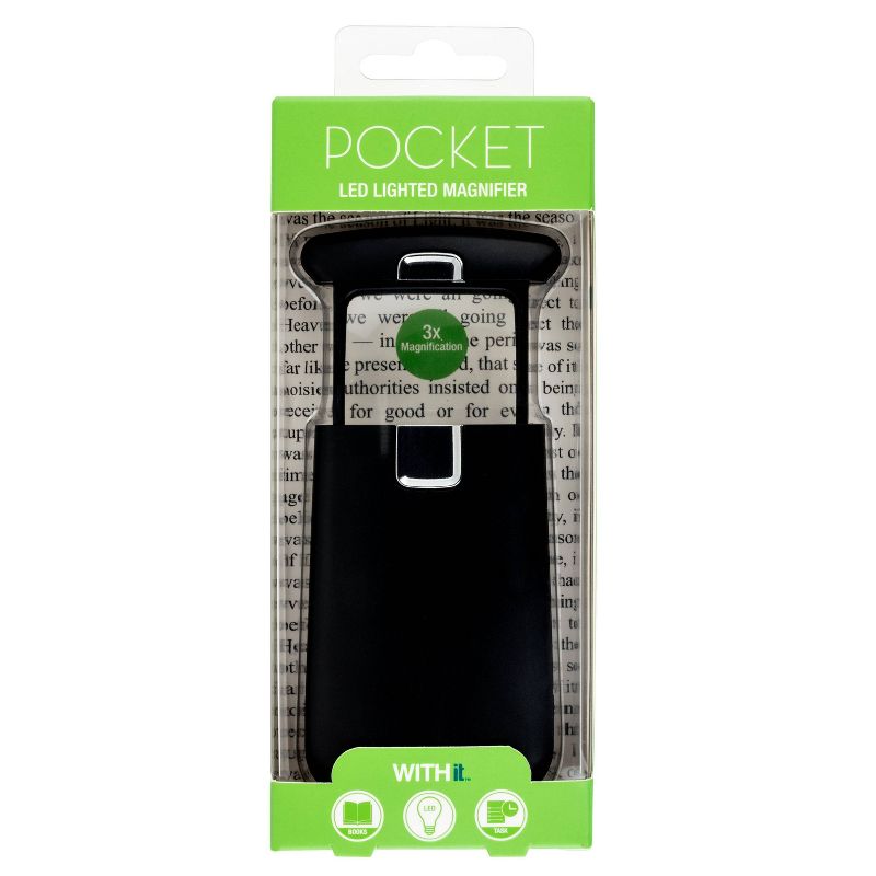 Pocket Lighted Magnifier - Black LED, 1 of 5