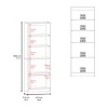 FURNIinspire Utility Storage Shelves Storage Unit, Shelving Unit, Pantry Shelves, Kitchen Shelves, 2 Door Bookcase, Beige, 12.4"*24.8"*71.1" - 3 of 4