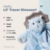 Bearington Baby Lil' Tracer Snuggler, 15 Inch Light Blue Dinosaur Plush Stuffed Animal Security Blanket Lovey - 2 of 4