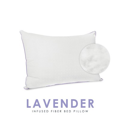SensorPEDIC Wellness Collection Fiber Bed Pillow with Lavender Infused Fabric Cover