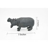Collectible Wildlife Gifts | Hippo Toy, Hippopotamus, Africa, Museum Quality Rubber Figure, Model, Educational, Animal, Hand Painted, 5" CH121 BB96 - 3 of 4