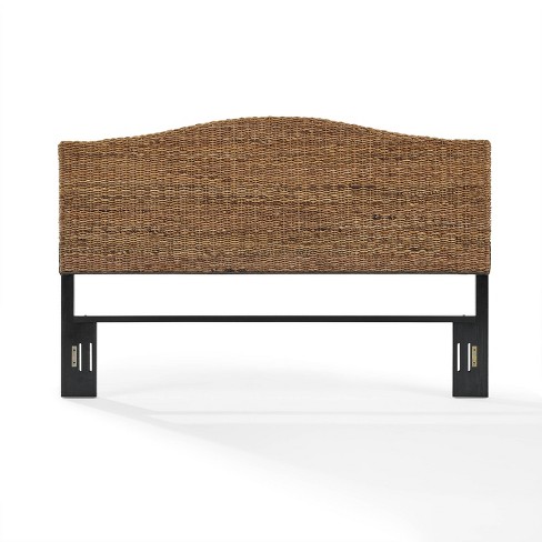 Crosley King Serena Rattan Headboard Banana Leaf: Coastal Style, Pine ...